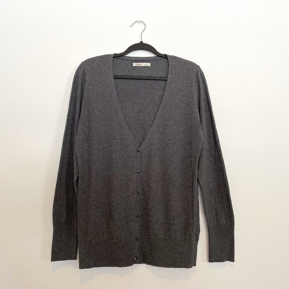 Light Gray Old Navy V Neck Buttoned Cardigan